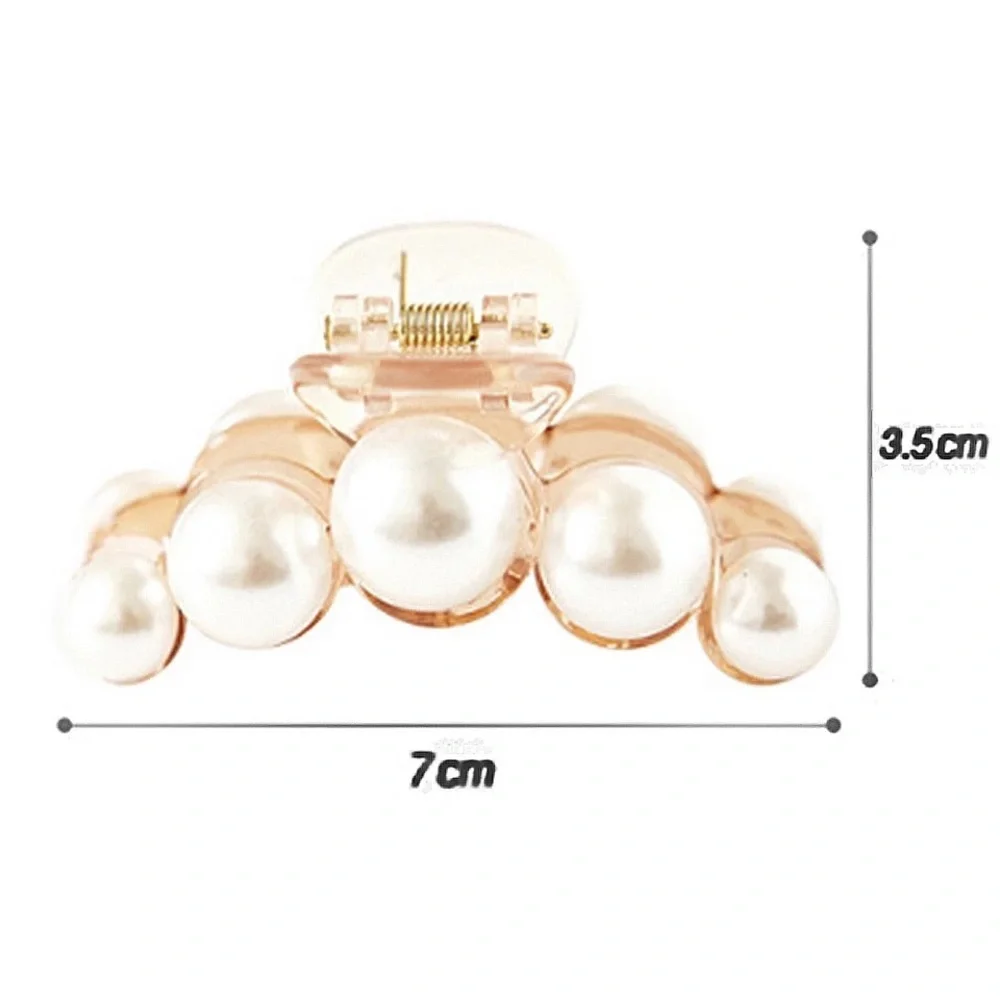 Elegant Simulated Pearl Hair Claw Clip Statement Accessory